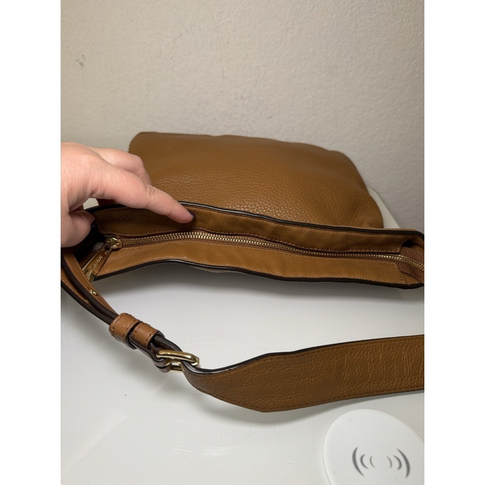 Michael Kors Camel Brown Tasseled Crossbody Purse Braid Strap Design Western - Picture 13 of 16